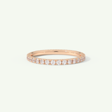 0.74 TCW Round Cut Lab-Grown Diamond Full Eternity Wedding Band
