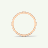 0.74 TCW Round Shaped Moissanite Full Eternity Wedding Band