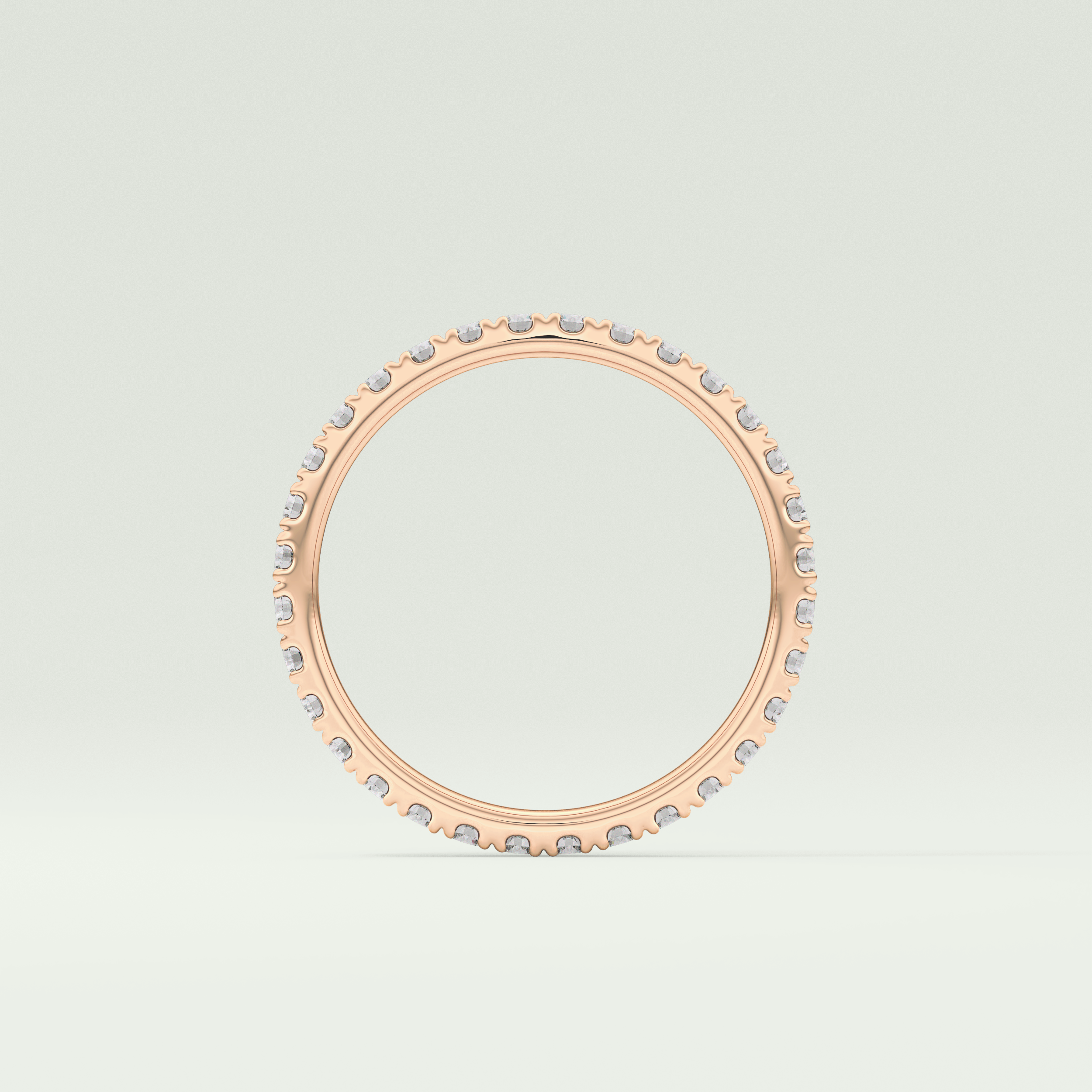 0.74 TCW Round Shaped Lab Grown Diamond Wedding Band