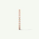 0.74 TCW Round Cut Lab-Grown Diamond Full Eternity Wedding Band