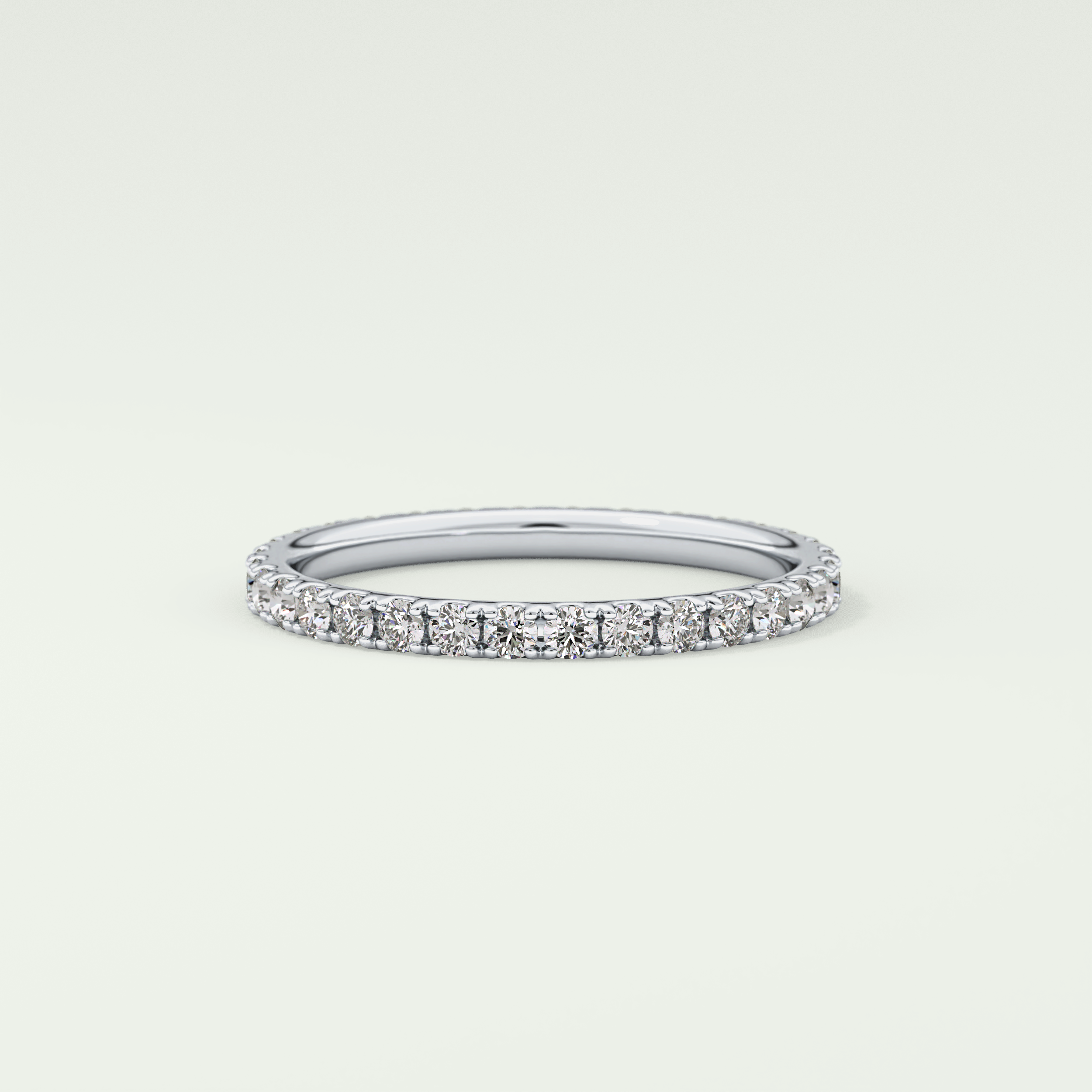 0.74 TCW Round Shaped Lab Grown Diamond Wedding Band