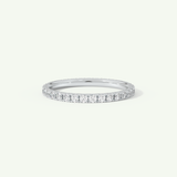 0.74 TCW Round Cut Lab-Grown Diamond Full Eternity Wedding Band
