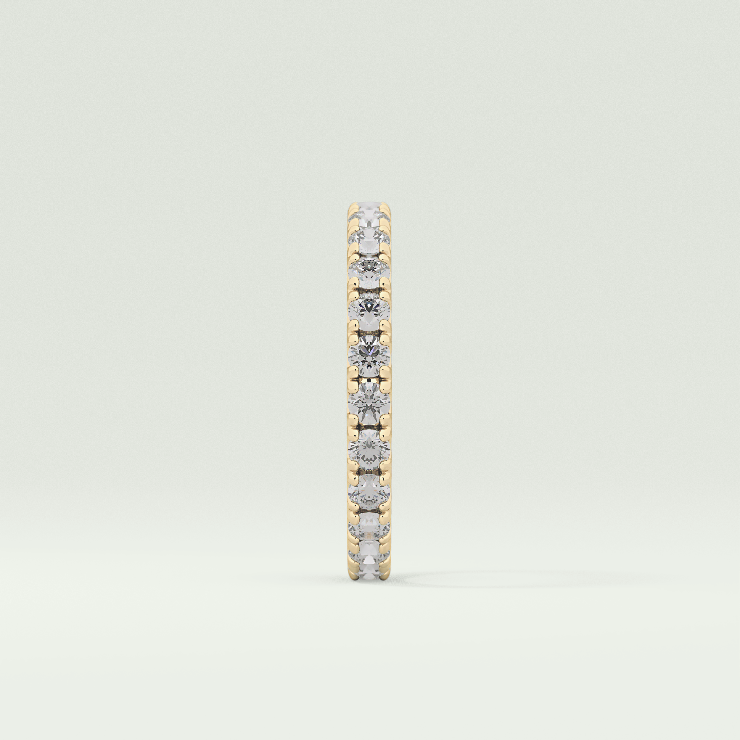 0.84 TCW Round Shaped Moissanite Wedding Band