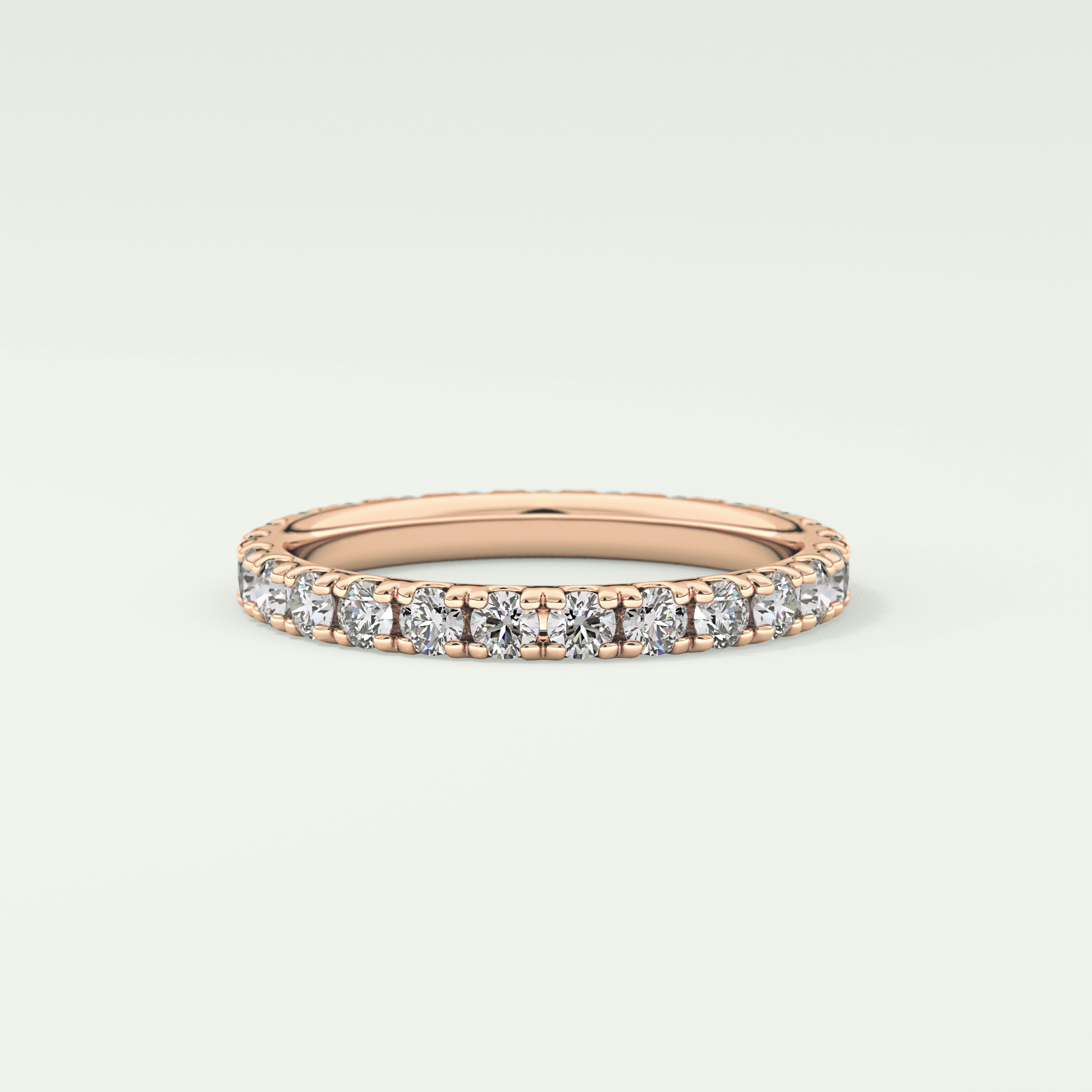 0.84 TCW Round Shaped Lab Grown Diamond Wedding Band