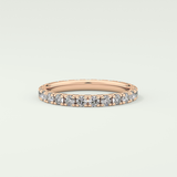 0.84 TCW Round Shaped Lab Grown Diamond Wedding Band