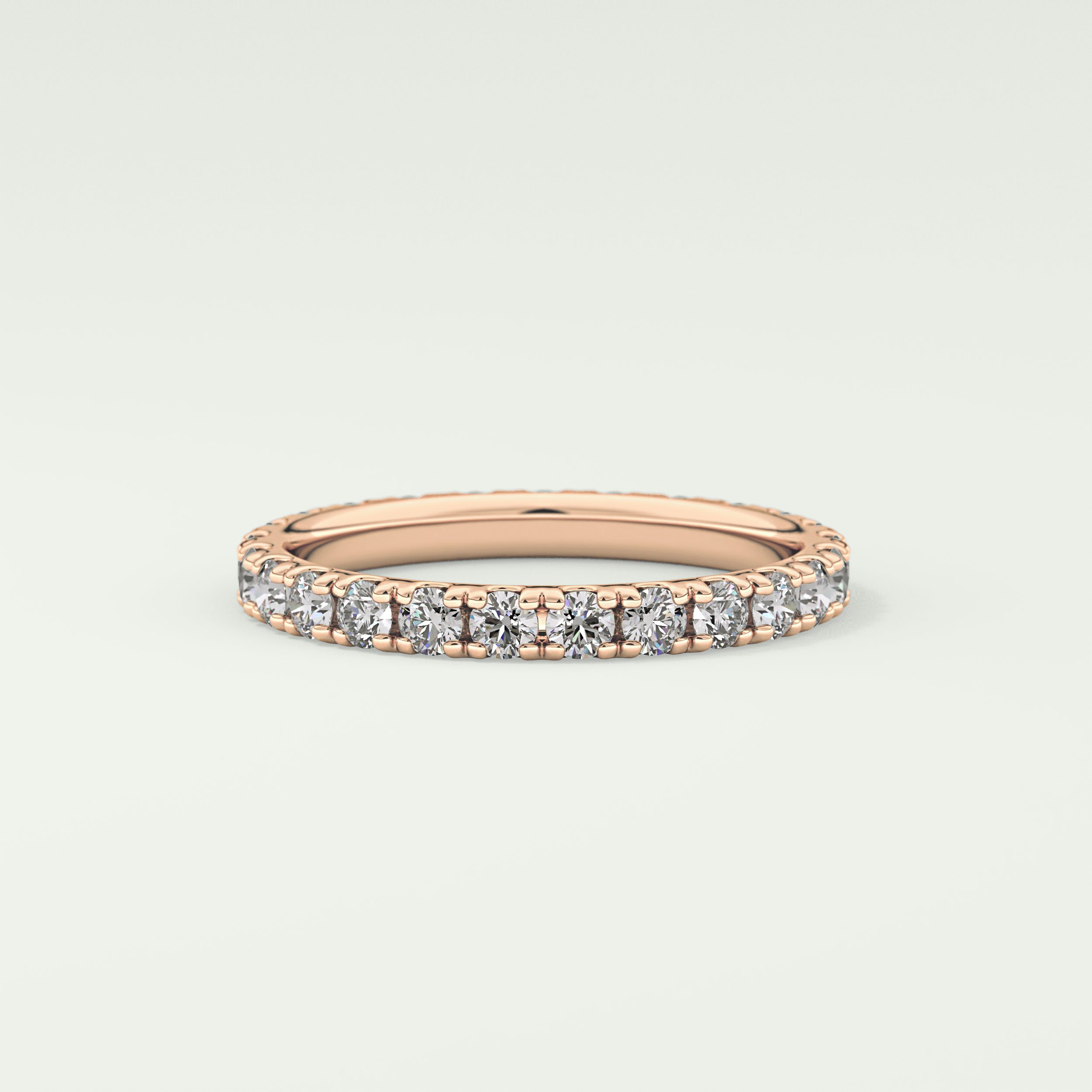 0.84 TCW Round Shaped Lab Grown Diamond Wedding Band