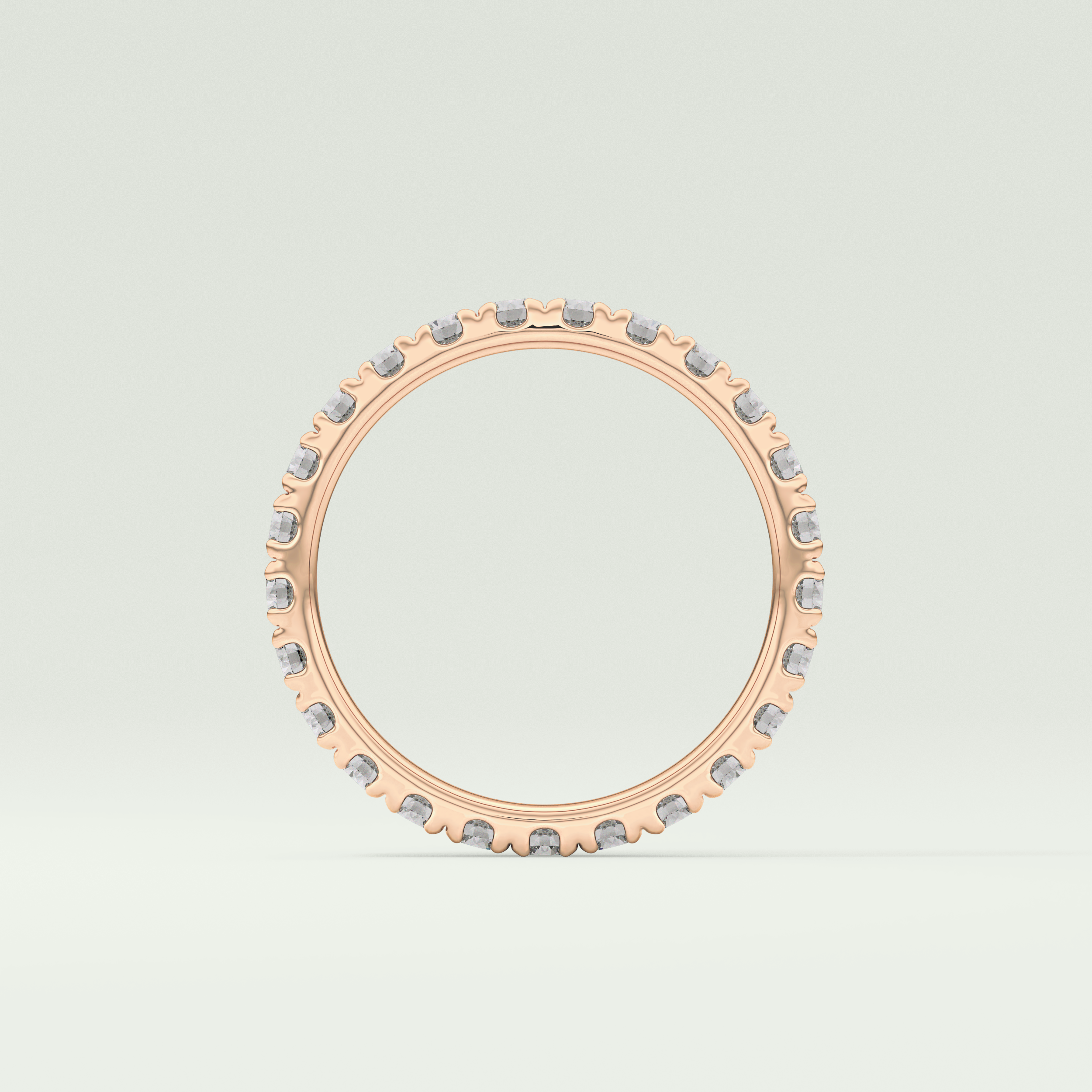 0.84 TCW Round Shaped Lab Grown Diamond Wedding Band