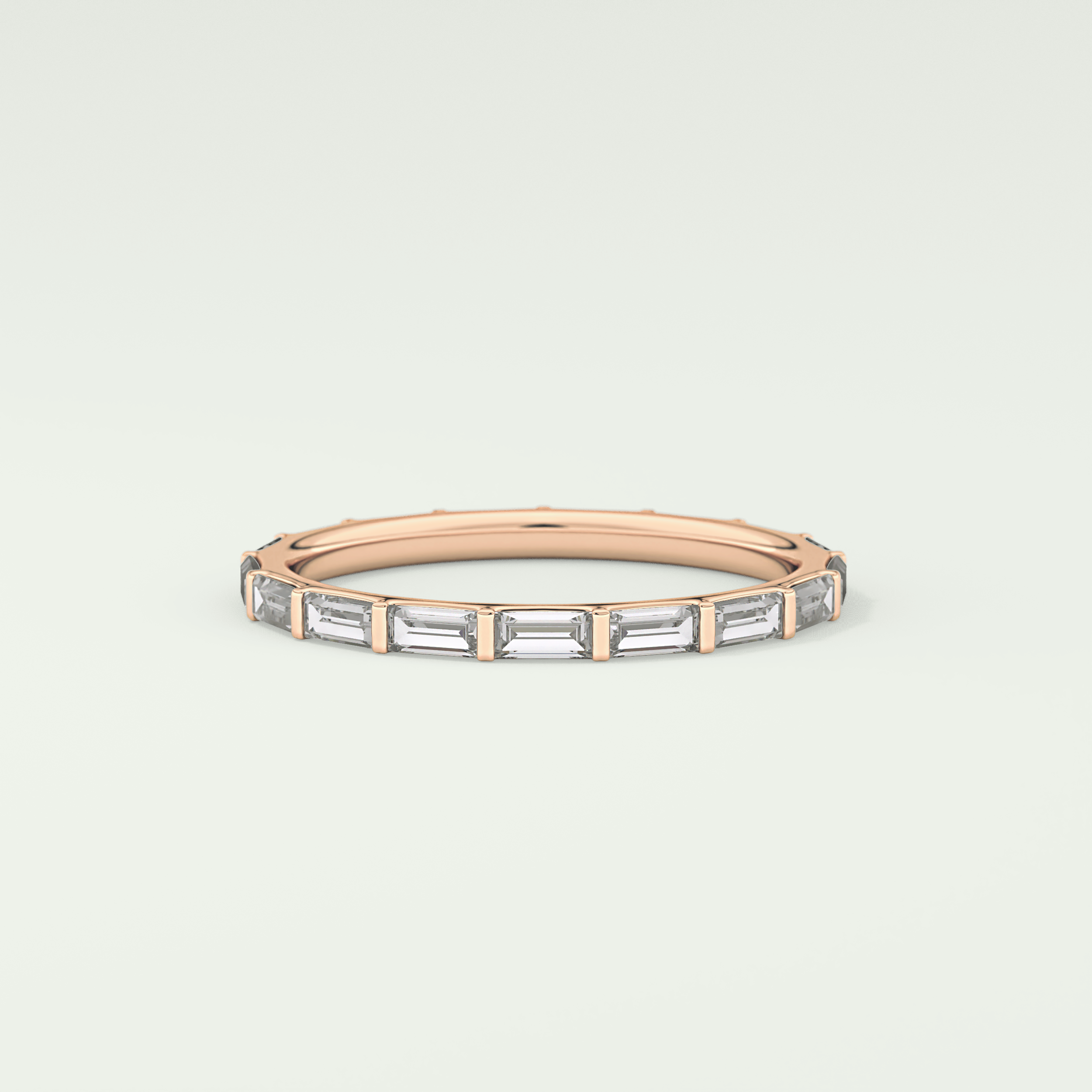 1.02 TCW Baguette Cut Lab Grown Diamond Wedding Band