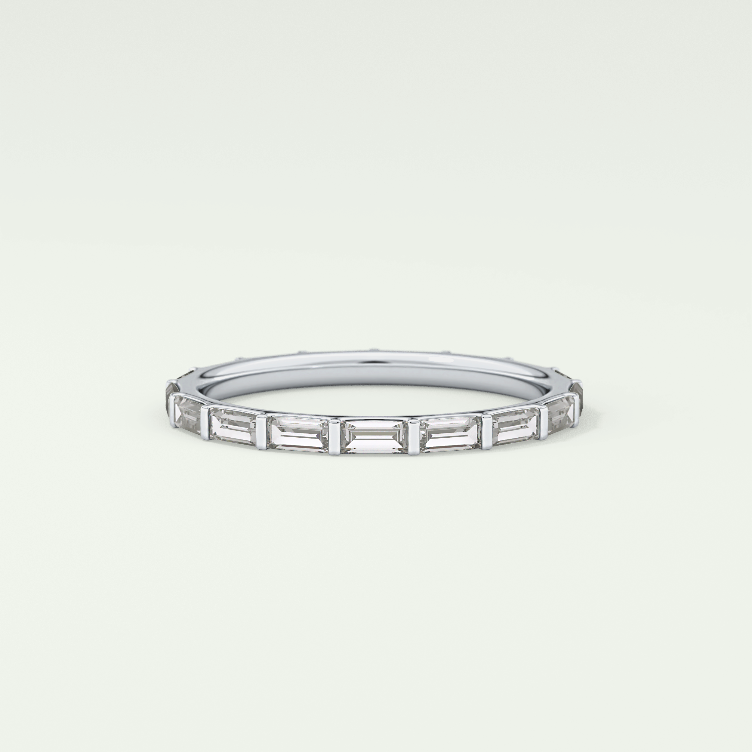 1.02 TCW Baguette Cut Lab Grown Diamond Wedding Band