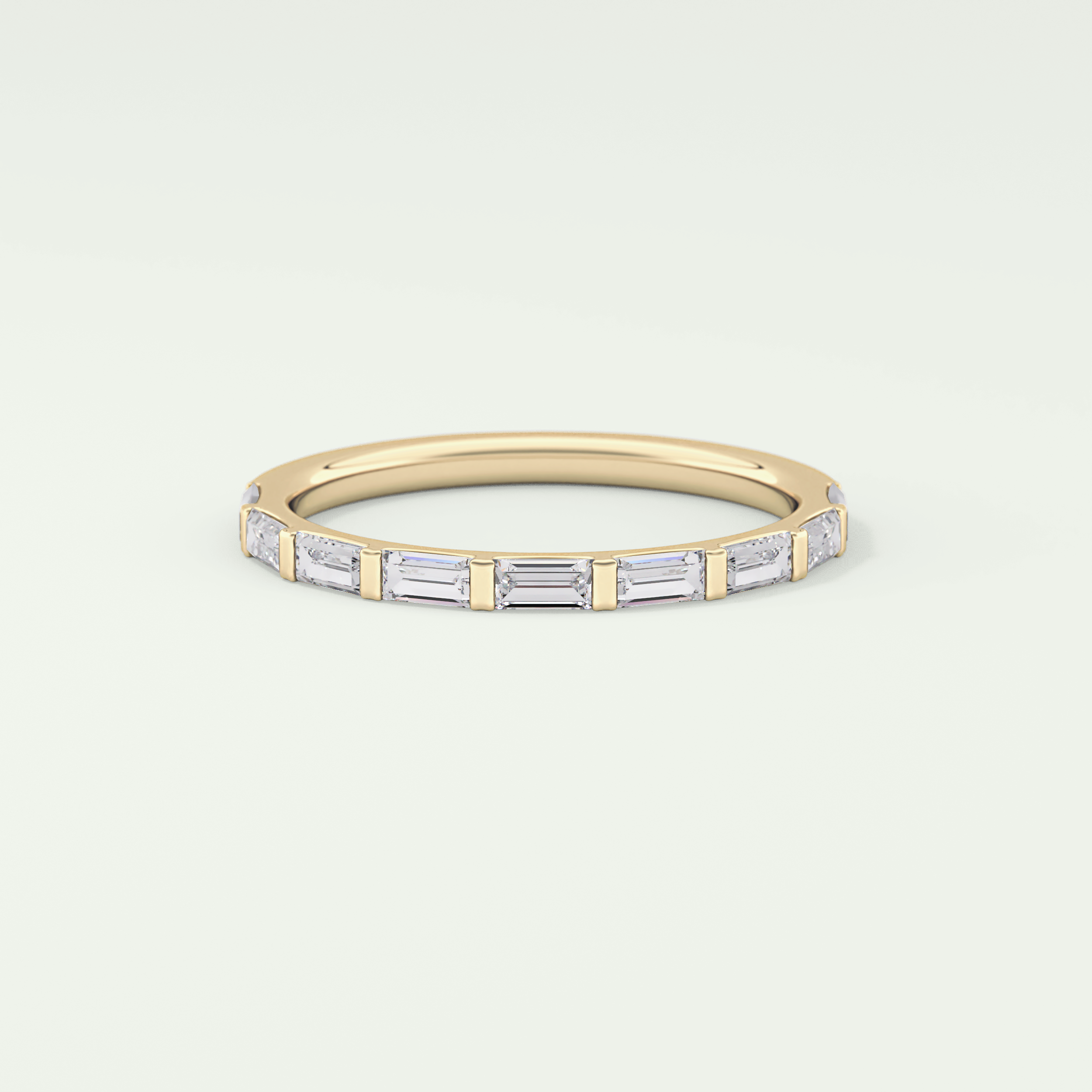 0.54 TCW Baguette Shaped Lab Grown Diamond Wedding Band