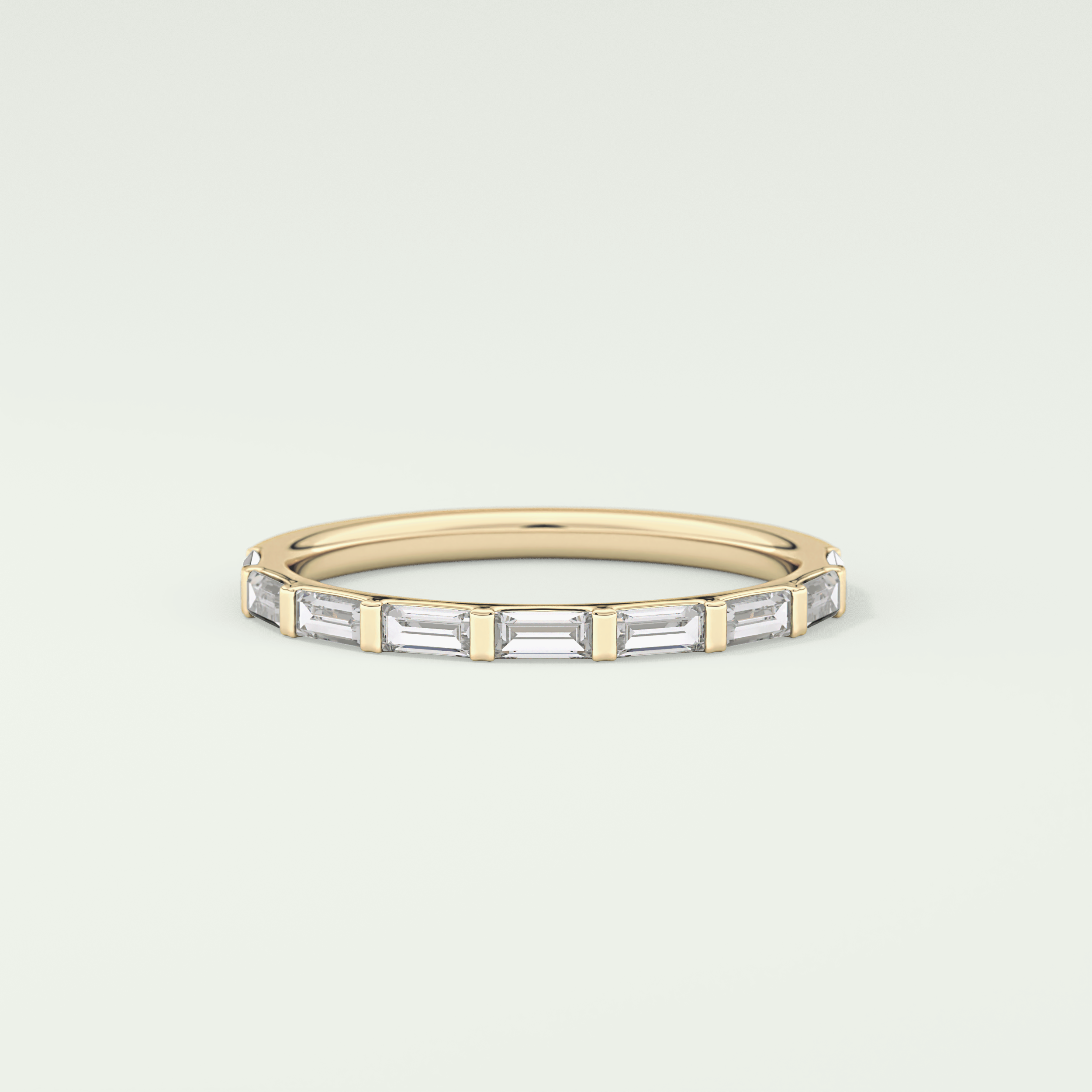 0.54 TCW Baguette Shaped Lab Grown Diamond Wedding Band