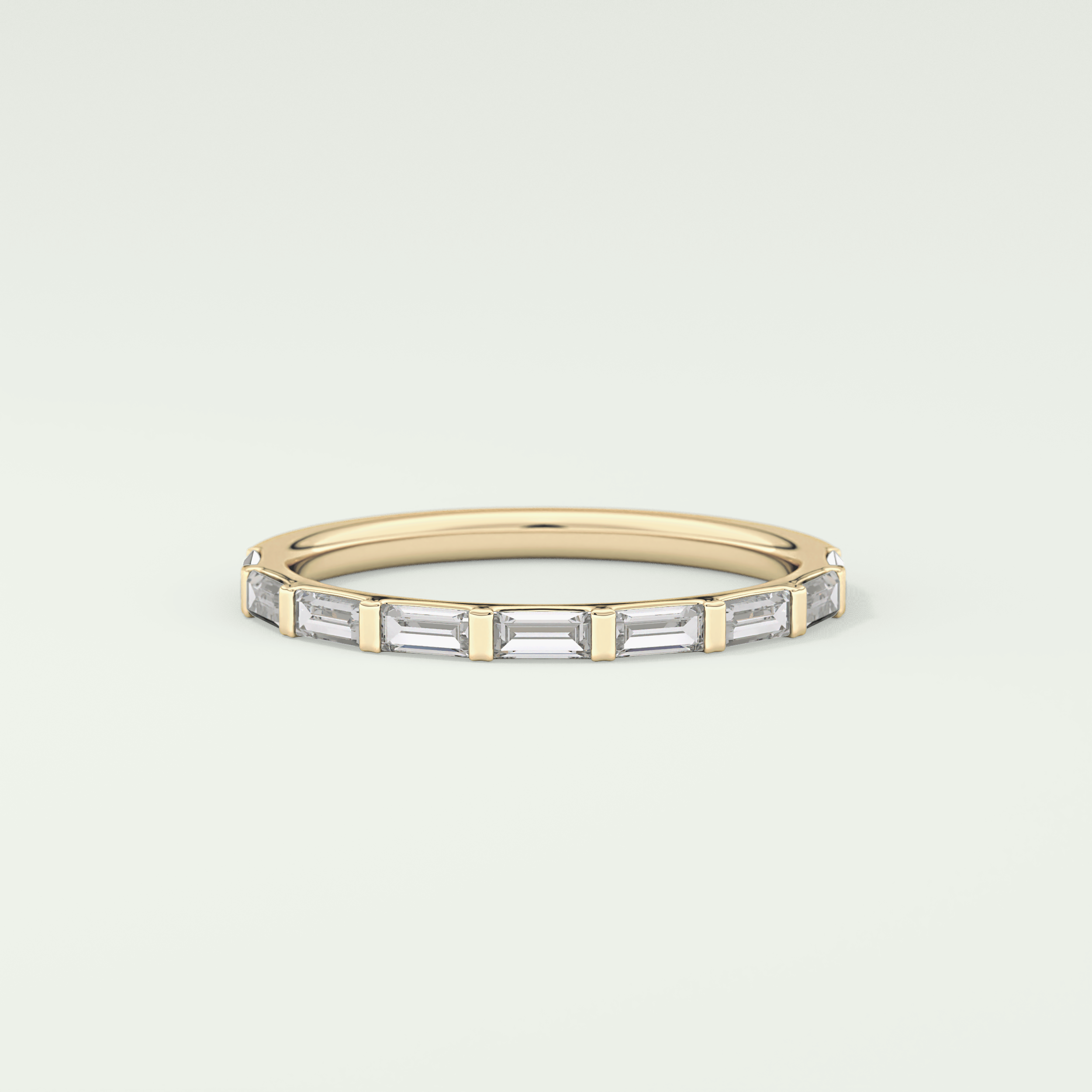 0.54 TCW Baguette Shaped Lab Grown Diamond Wedding Band