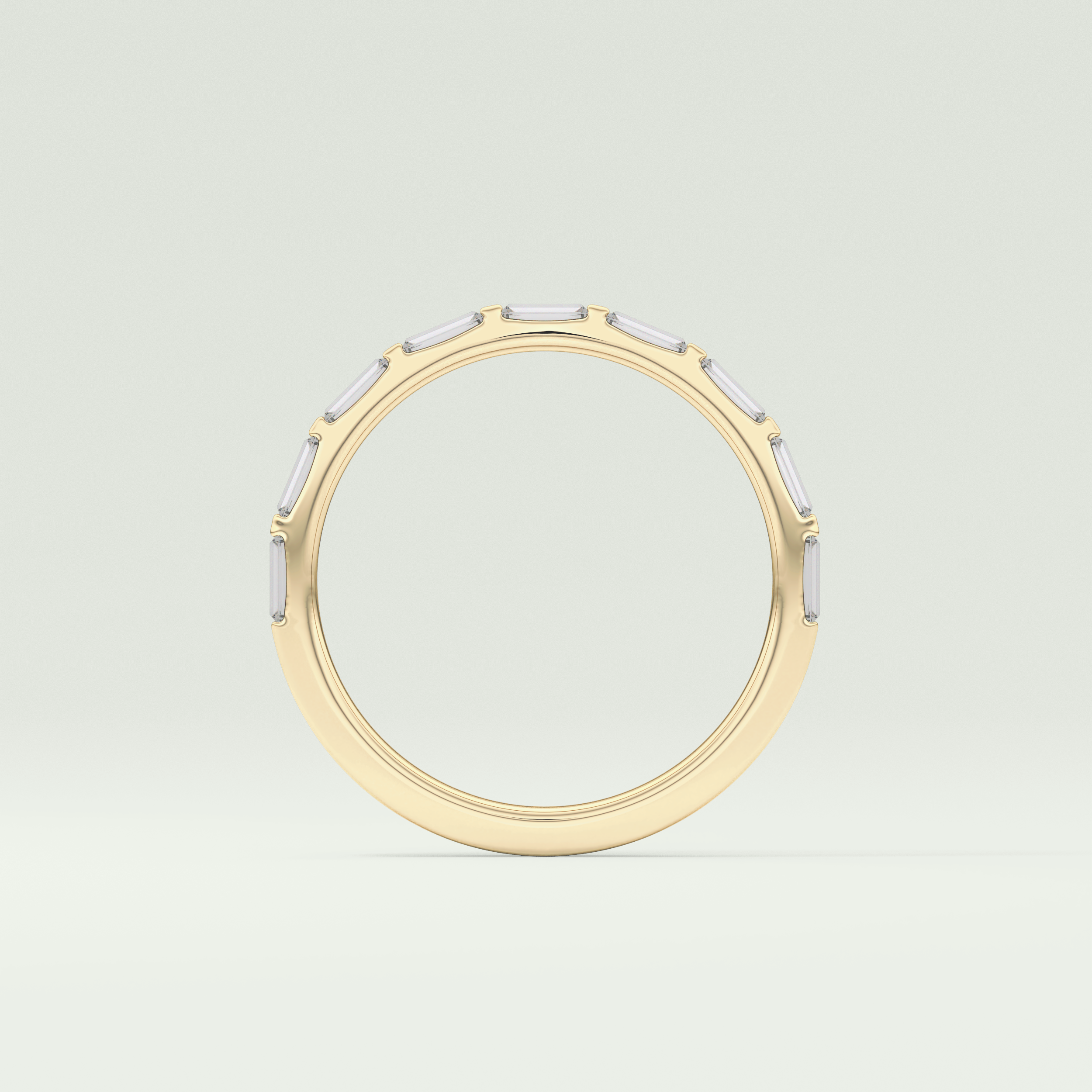 0.54 TCW Baguette Shaped Lab Grown Diamond Wedding Band