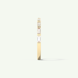 0.54 TCW Baguette Cut Lab-Grown Diamond Half Eternity Wedding Band