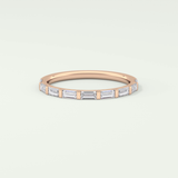 0.54 TCW Baguette Shaped Lab Grown Diamond Wedding Band
