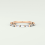 0.54 TCW Baguette Shaped Lab Grown Diamond Wedding Band