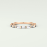 0.54 TCW Baguette Shaped Lab Grown Diamond Wedding Band