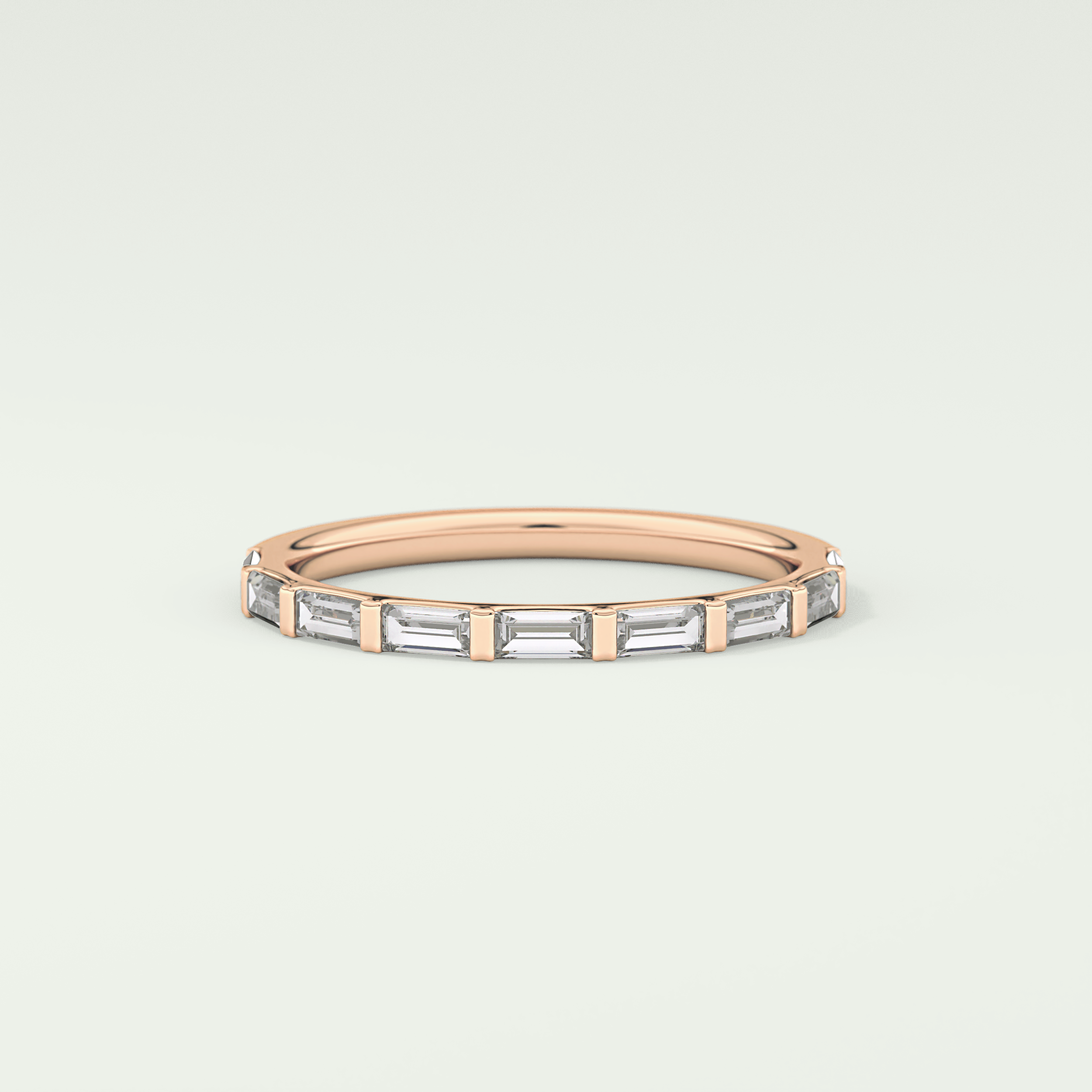 0.54 TCW Baguette Shaped Lab Grown Diamond Wedding Band