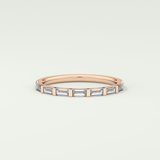 0.54 TCW Baguette Shaped Lab Grown Diamond Wedding Band