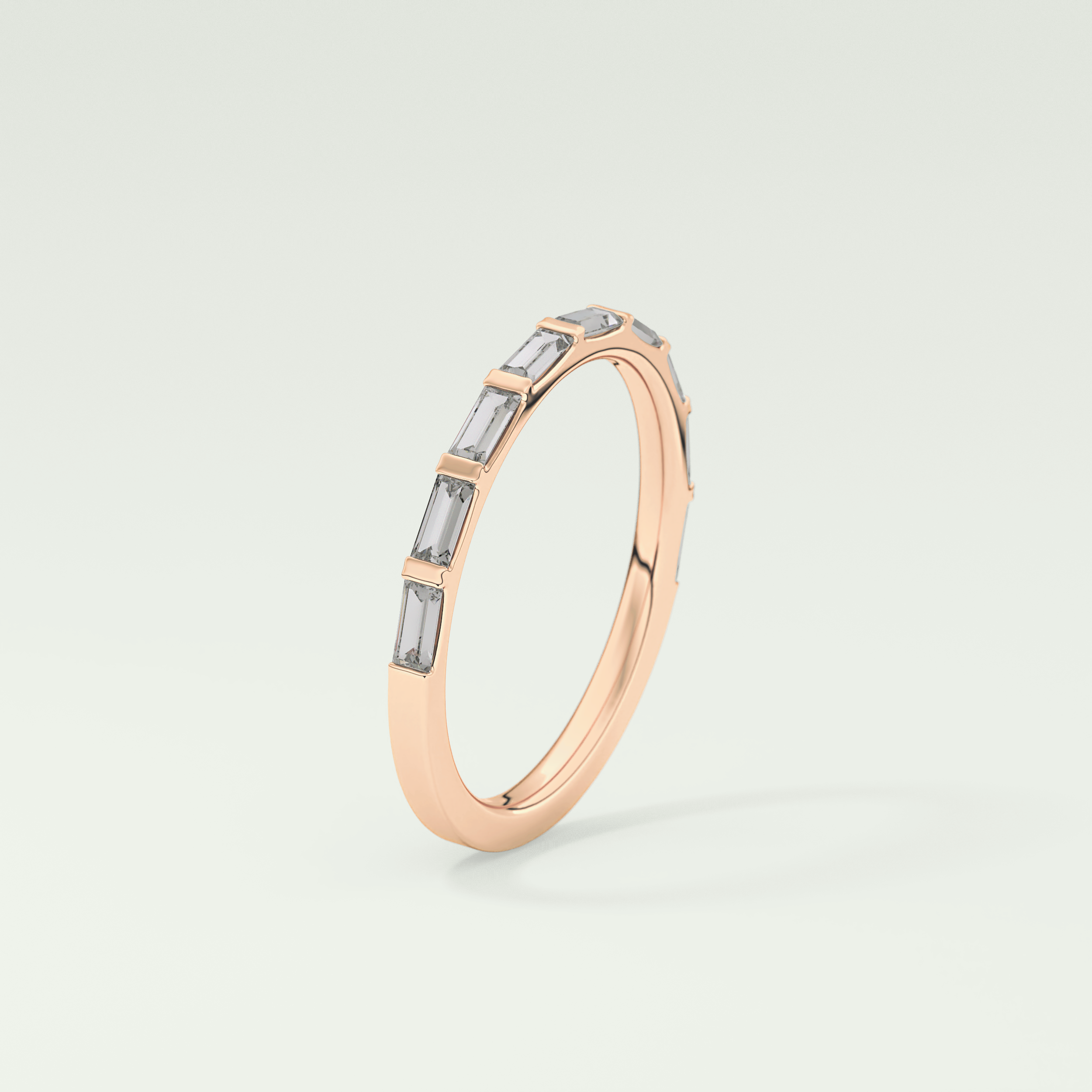 0.54 TCW Baguette Shaped Lab Grown Diamond Wedding Band