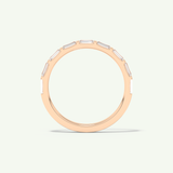0.54 TCW Baguette Cut Lab-Grown Diamond Half Eternity Wedding Band
