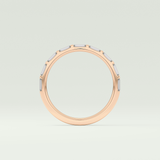0.54 TCW Baguette Shaped Lab Grown Diamond Wedding Band