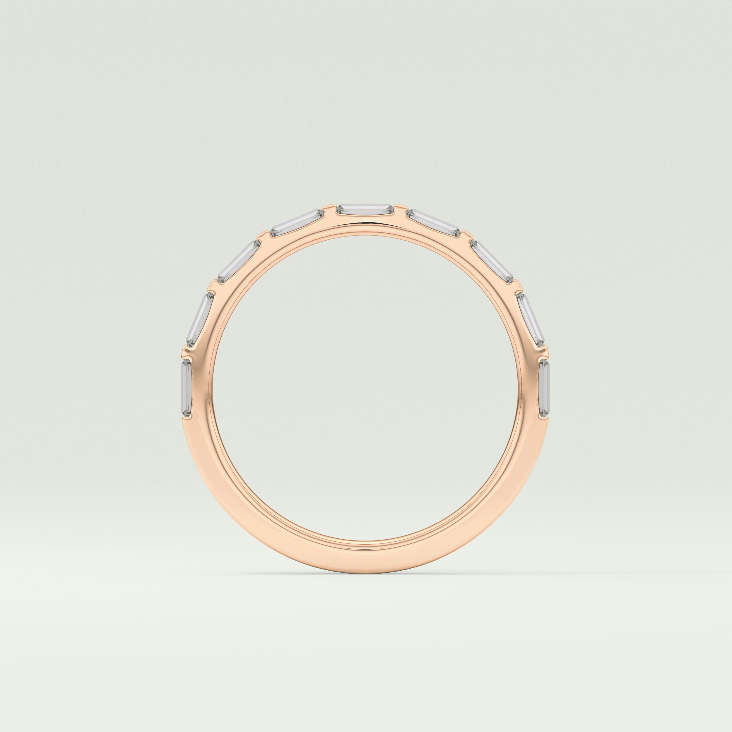 0.54 TCW Baguette Shaped Lab Grown Diamond Wedding Band