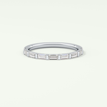 0.54 TCW Baguette Shaped Lab Grown Diamond Wedding Band