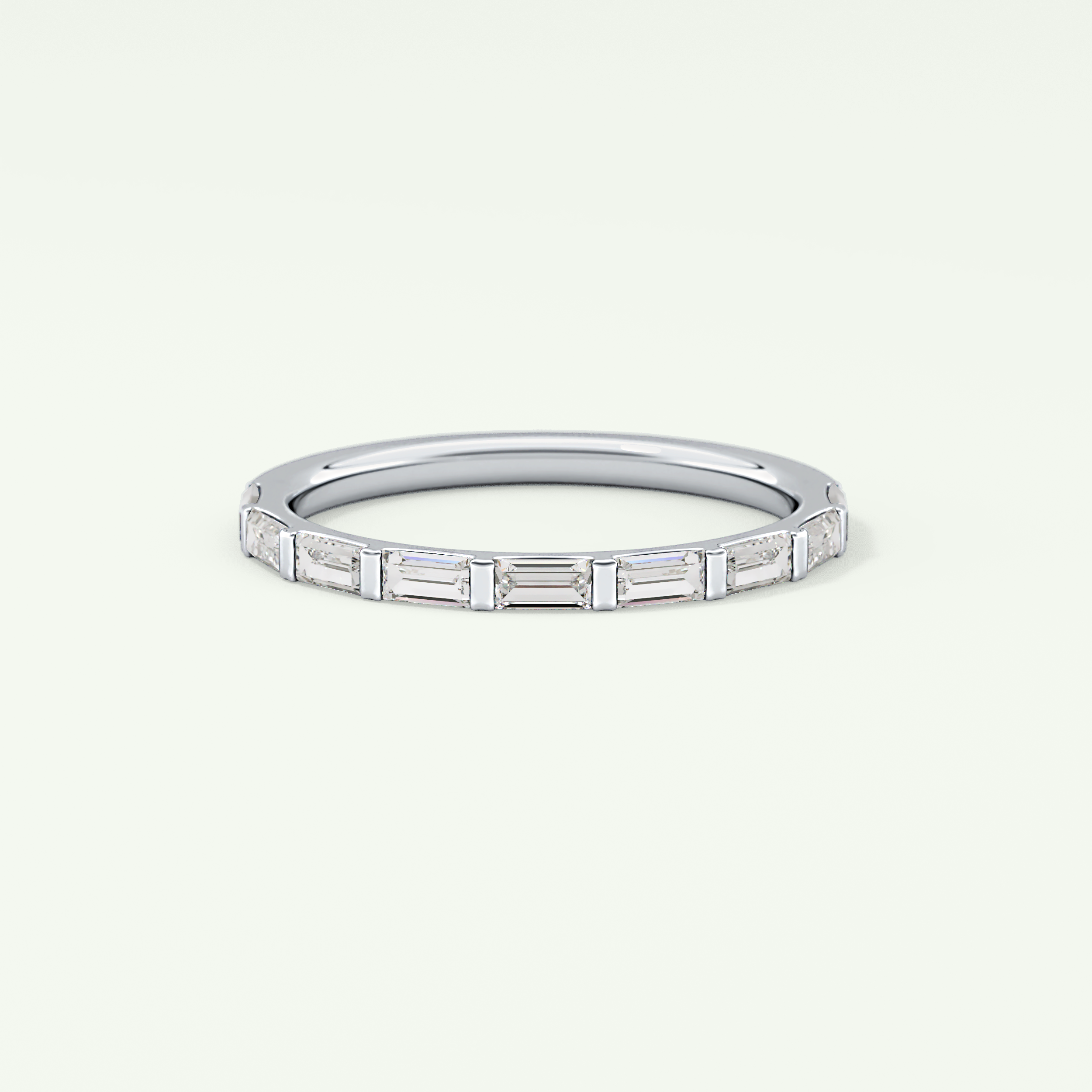 0.54 TCW Baguette Shaped Lab Grown Diamond Wedding Band