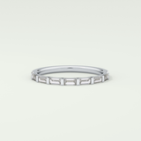 0.54 TCW Baguette Shaped Lab Grown Diamond Wedding Band