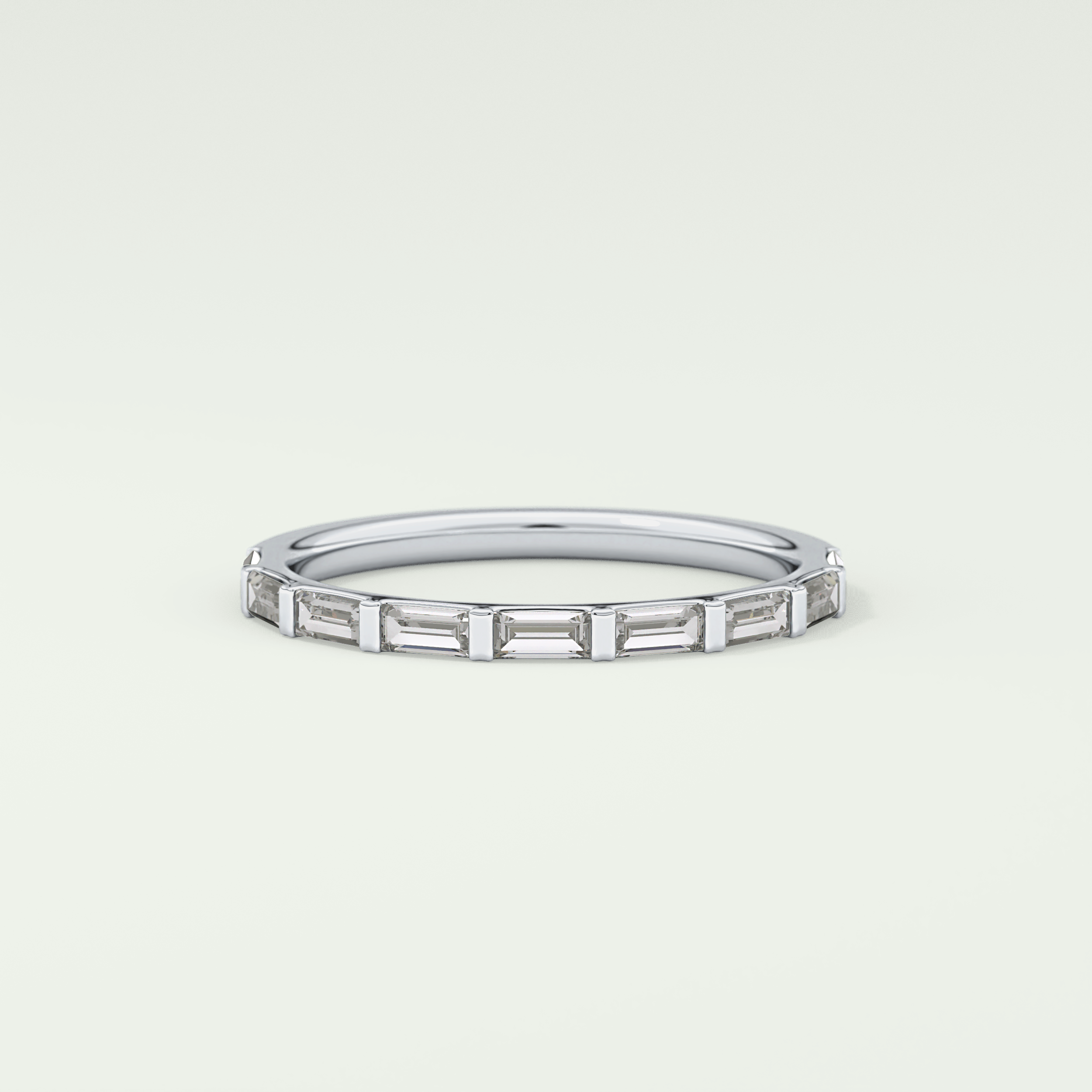 0.54 TCW Baguette Shaped Lab Grown Diamond Wedding Band