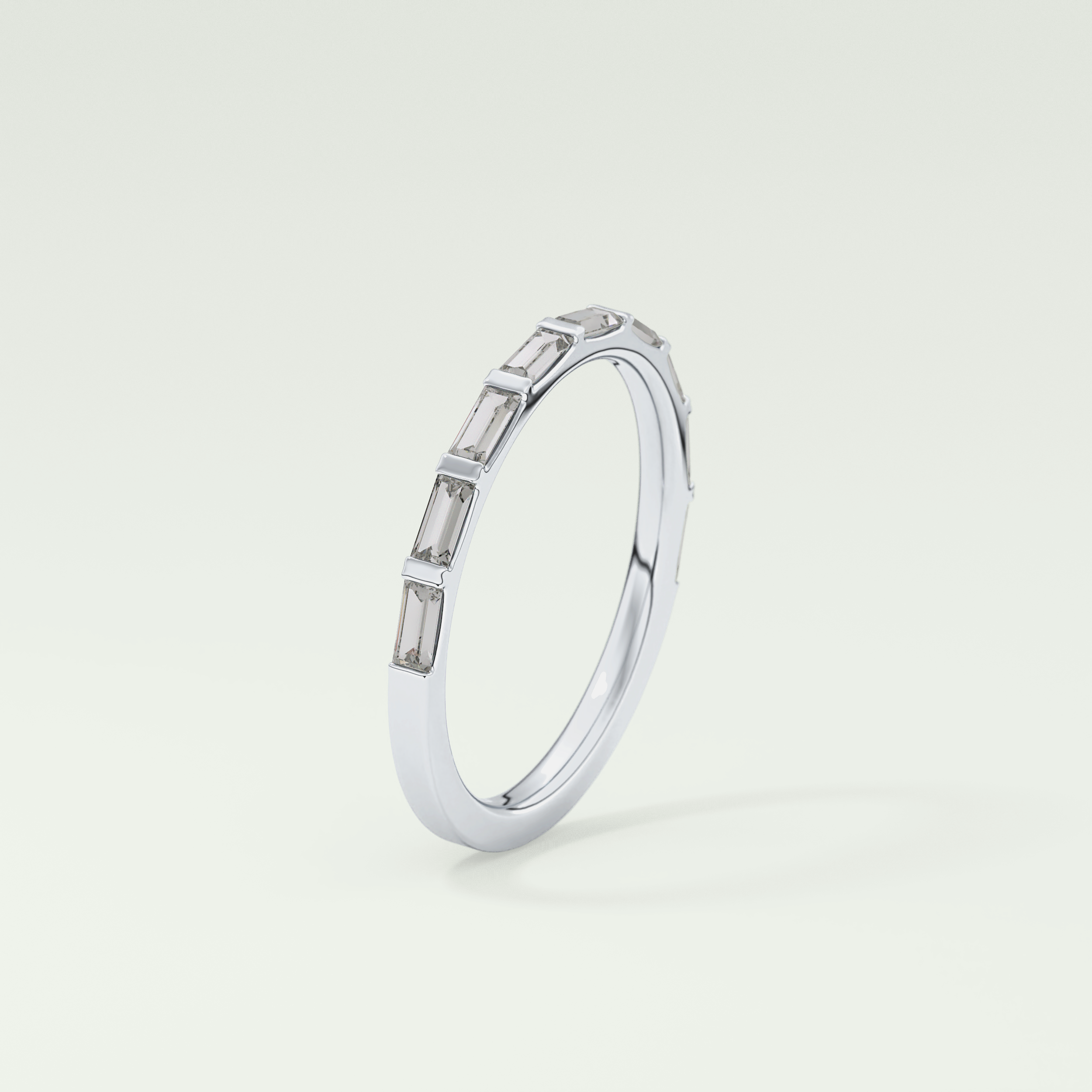 0.54 TCW Baguette Shaped Lab Grown Diamond Wedding Band