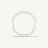 0.54 TCW Baguette Cut Lab-Grown Diamond Half Eternity Wedding Band