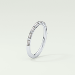 0.54 TCW Baguette Shaped Moissanite Wedding Band