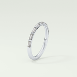 0.54 TCW Baguette Shaped Moissanite Wedding Band