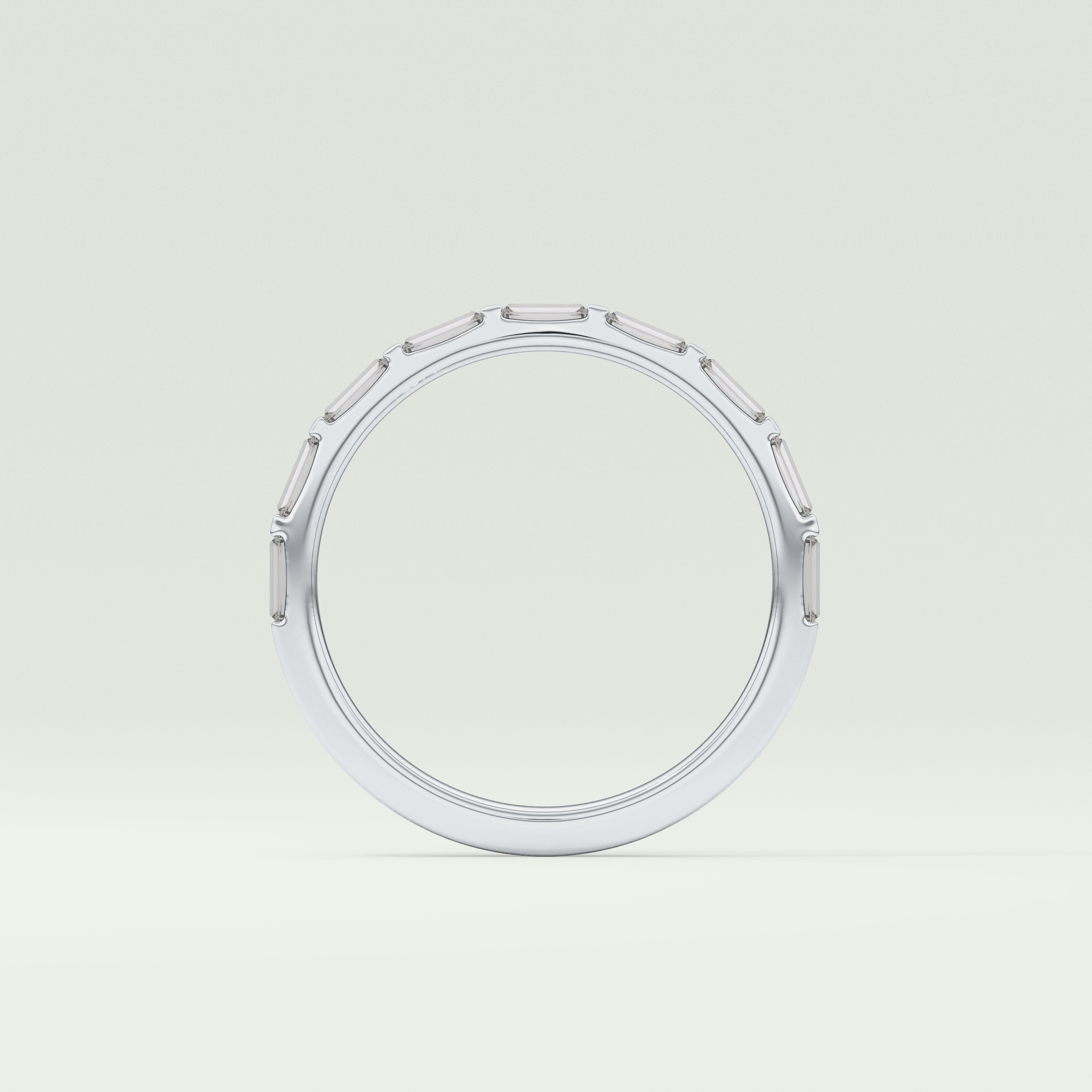 0.54 TCW Baguette Shaped Lab Grown Diamond Wedding Band