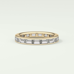 1.87 TCW Baguette Shaped Moissanite Wedding Band