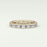 1.87 TCW Baguette Shaped Moissanite Wedding Band