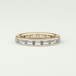 1.87 TCW Baguette Shaped Moissanite Wedding Band