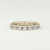 1.87 TCW Baguette Shaped Moissanite Wedding Band