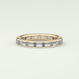 1.87 TCW Baguette Shaped Moissanite Wedding Band