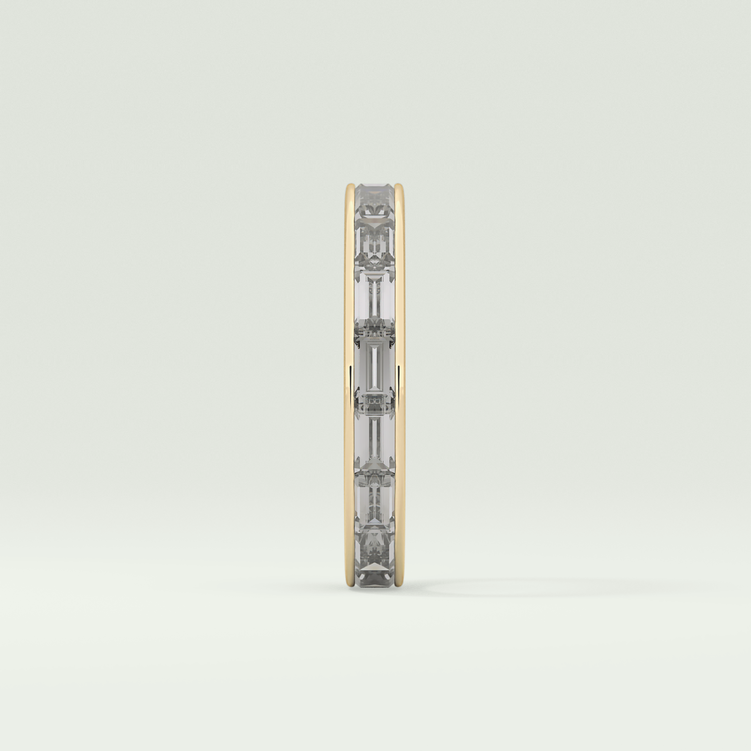 1.87 TCW Baguette Cut Lab-Grown Diamond Full Eternity Wedding Band