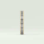 1.87 TCW Baguette Shaped Moissanite Wedding Band