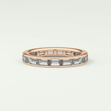 1.87 TCW Baguette Cut Lab-Grown Diamond Full Eternity Wedding Band