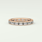1.87 TCW Baguette Shaped Moissanite Wedding Band