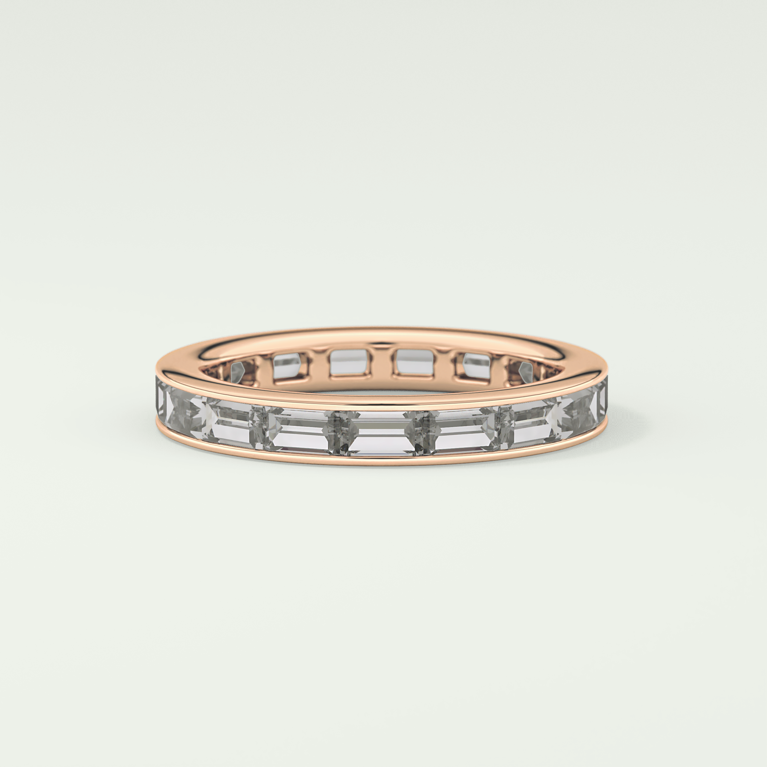 1.87 TCW Baguette Cut Lab-Grown Diamond Full Eternity Wedding Band