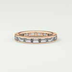 1.87 TCW Baguette Shaped Moissanite Wedding Band