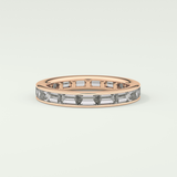 1.87 TCW Baguette Shaped Moissanite Wedding Band