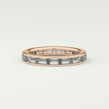 1.87 TCW Baguette Shaped Moissanite Wedding Band