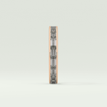 1.87 TCW Baguette Shaped Moissanite Wedding Band
